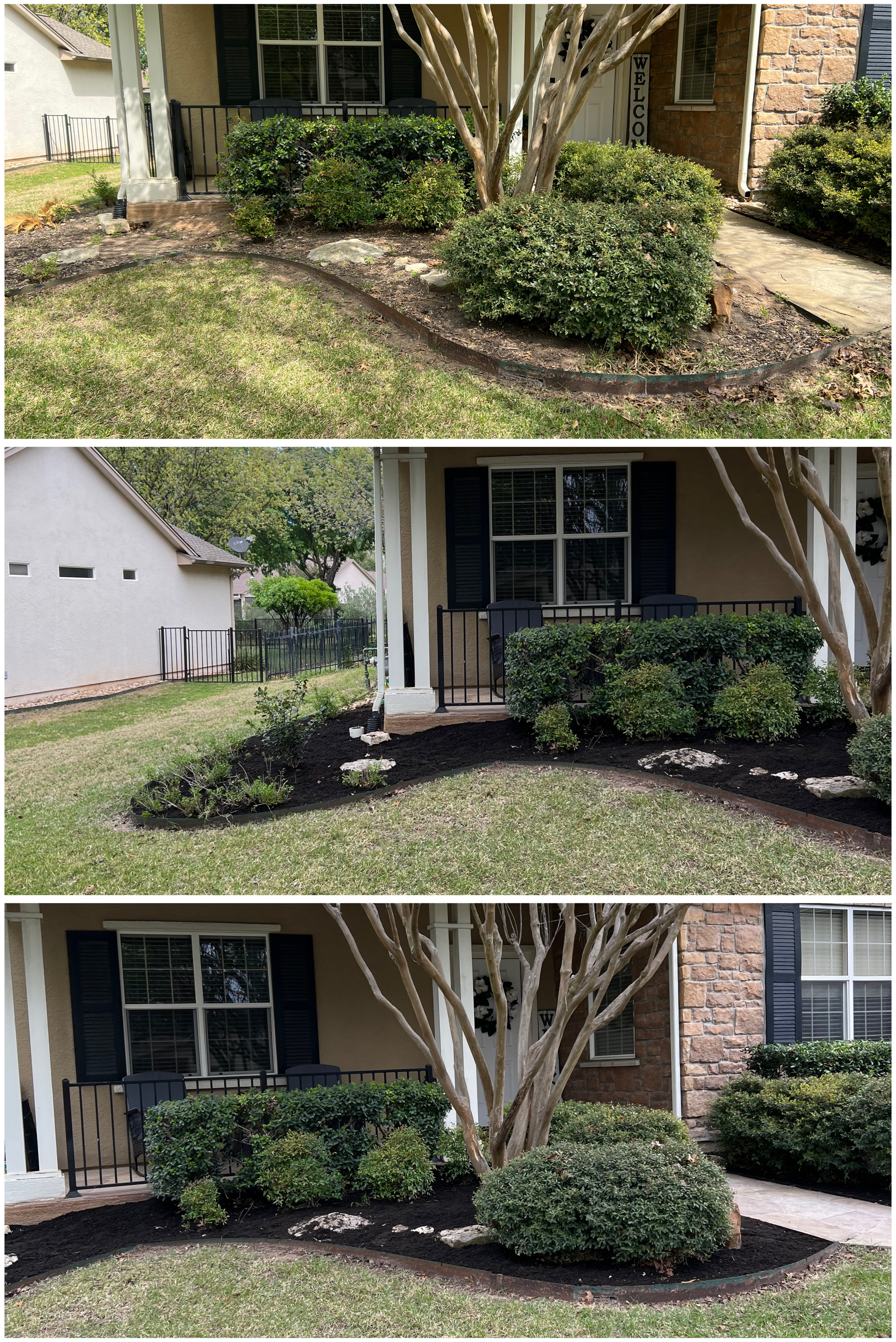 Recent lawn maintenance project.