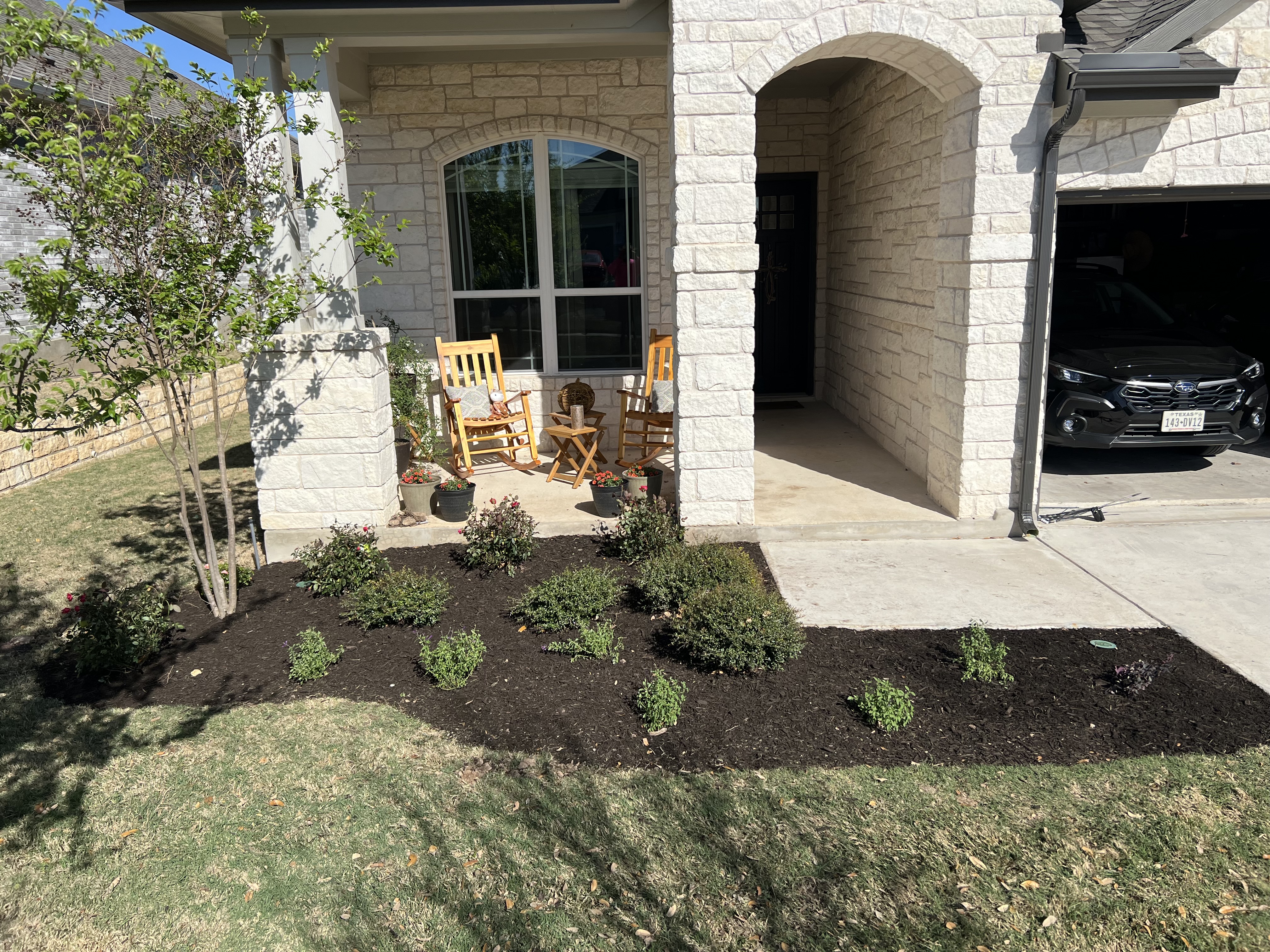 Recent lawn maintenance project.