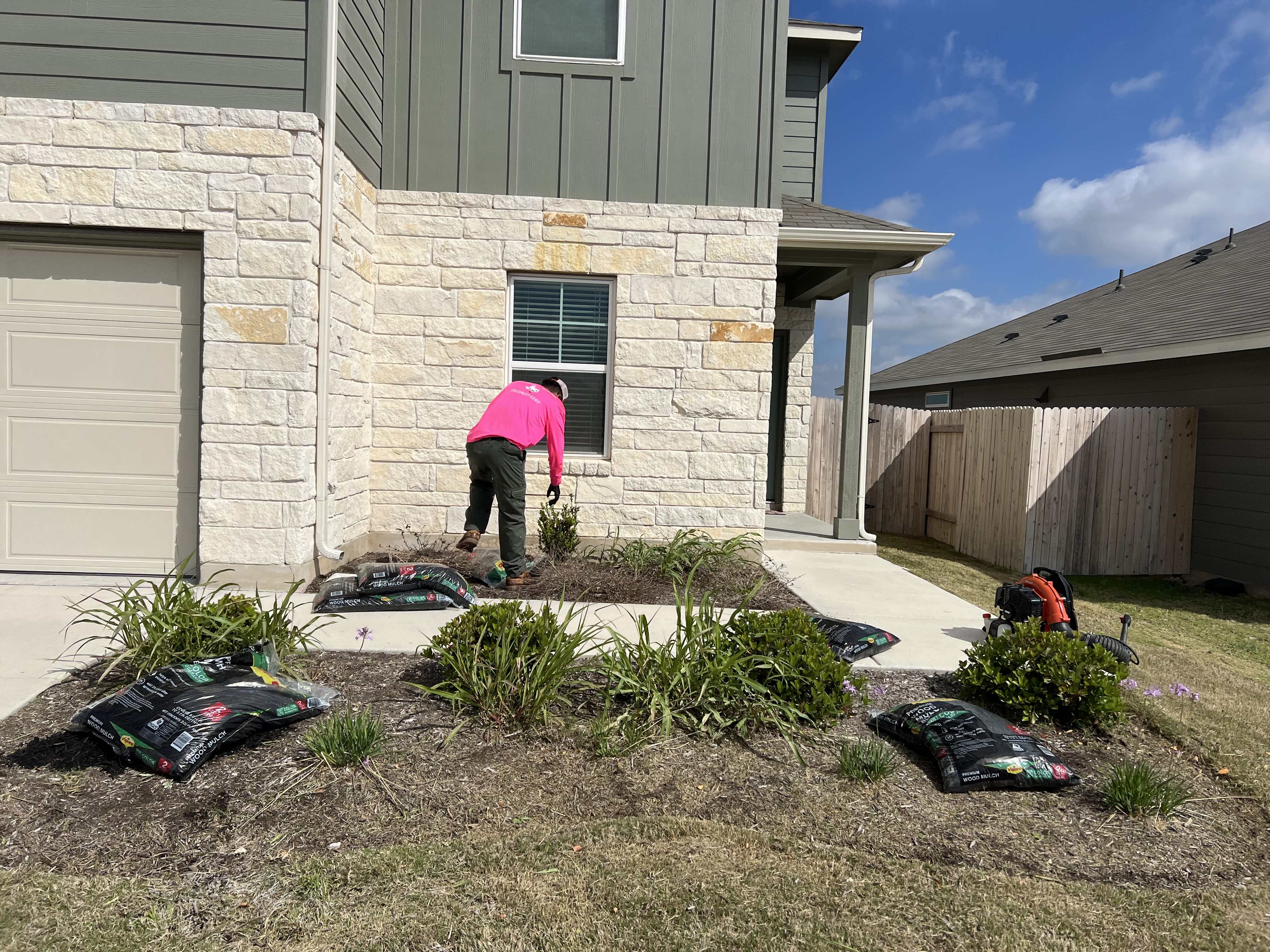 Recent lawn maintenance project.